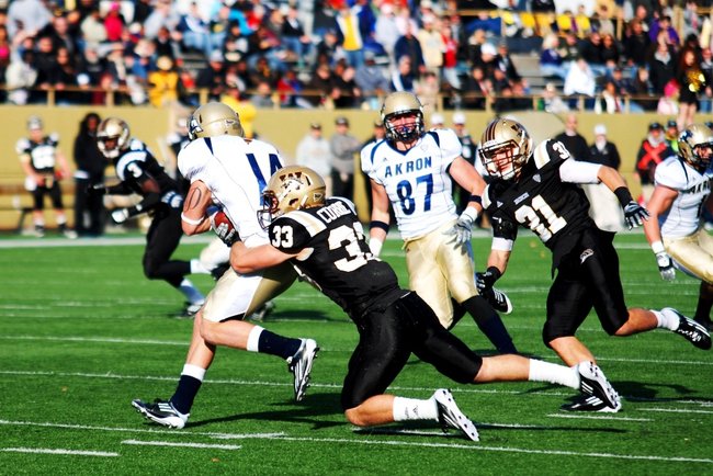 Western Michigan closes out the regular season at home with a 68-19 win over Akron.  Photos by Sean Patrick Duross.