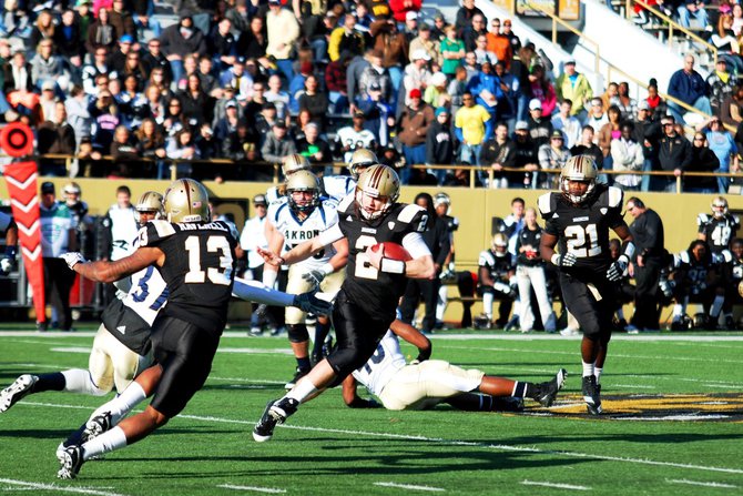 Western Michigan closes out the regular season at home with a 68-19 win over Akron. Photos by Sean Patrick Duross.