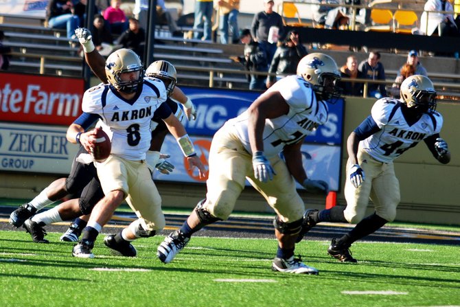 Western Michigan closes out the regular season at home with a 68-19 win over Akron. Photos by Sean Patrick Duross.