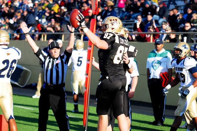 Western Michigan closes out the regular season at home with a 68-19 win over Akron. Photos by Sean Patrick Duross.