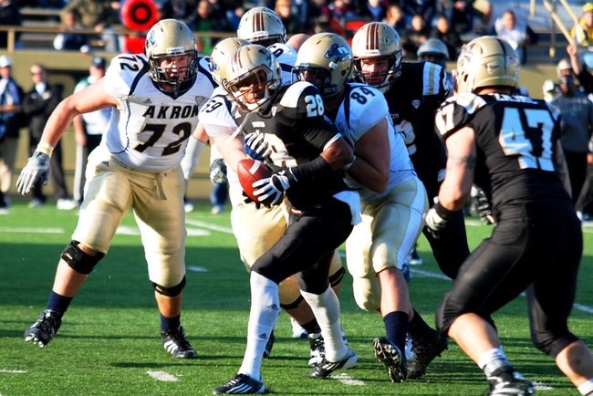 Western Michigan closes out the regular season at home with a 68-19 win over Akron.  Photos by Sean Patrick Duross.