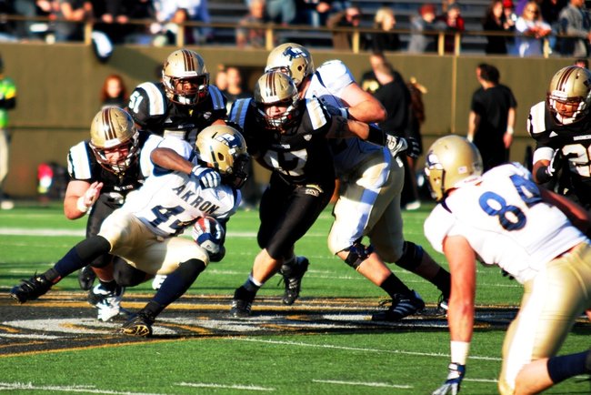 Western Michigan closes out the regular season at home with a 68-19 win over Akron.  Photos by Sean Patrick Duross.