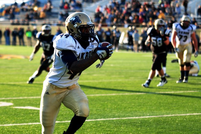 Western Michigan closes out the regular season at home with a 68-19 win over Akron. Photos by Sean Patrick Duross.