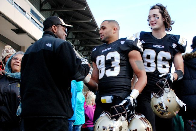 Western Michigan closes out the regular season at home with a 68-19 win over Akron.  Photos by Sean Patrick Duross.