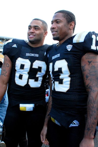 Western Michigan closes out the regular season at home with a 68-19 win over Akron.  Photos by Sean Patrick Duross.