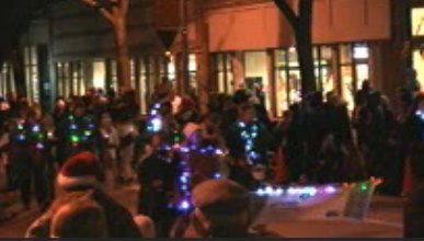 Parade of Lights parade stepping off in Downtown Holland. Parade of Lights parade stepping off in Downtown Holland.