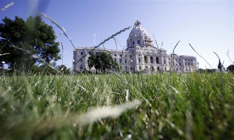 Grass growing in front of Minnesota state capitol building in St. Paul Grass growing in front of Minnesota state capitol building in St. Paul
