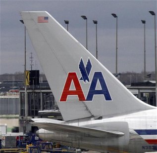 An American Airlines plane sits at its gate at O'Hare International airport in Chicago An American Airlines plane sits at its gate at O'Hare International airport in Chicago