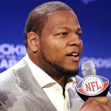 Suh of the Detroit Lions speaks after he received the Pepsi NFL Rookie of the Year award at a news conference in Dallas Suh of the Detroit Lions speaks after he received the Pepsi NFL Rookie of the Year award at a news conference in Dallas