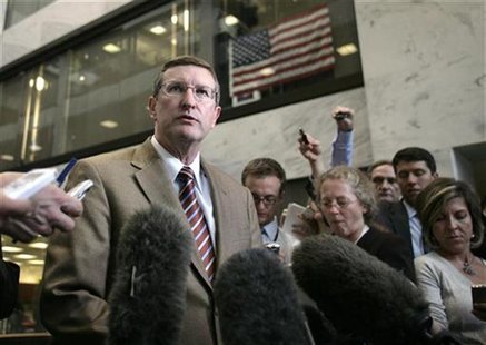 U.S. Senate Budget Chairman Kent Conrad (D-ND) talks to the media after the Senate's "Gang of Six" meeting on healthcare reform in Washingto U.S. Senate Budget Chairman Kent Conrad (D-ND) talks to the media after the Senate's "Gang of Six" meeting on healthcare reform in Washingto