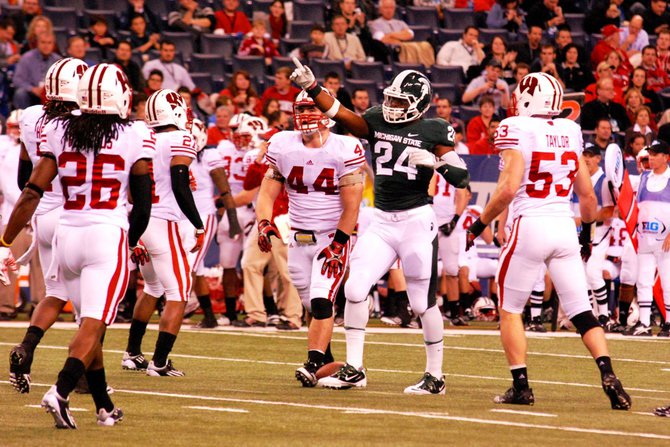 Wisconsin and Michigan State meet in the inaugural Big Ten Championship game at Lucas Oil Stadium December 3, 2011. The Badgers won 42-39. Photos by Sean Patrick Duross.