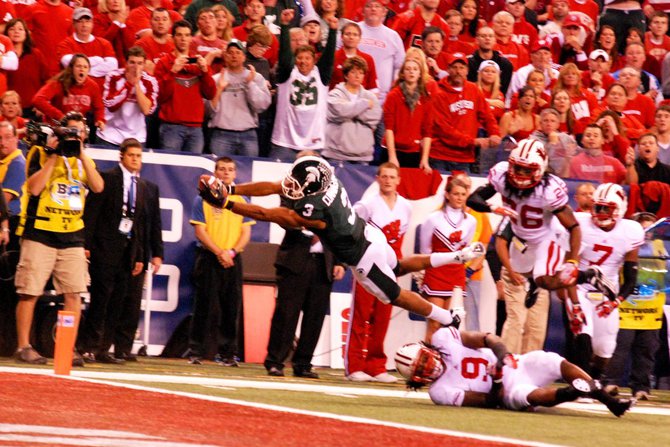 Wisconsin and Michigan State meet in the inaugural Big Ten Championship game at Lucas Oil Stadium December 3, 2011. The Badgers won 42-39. Photos by Sean Patrick Duross.