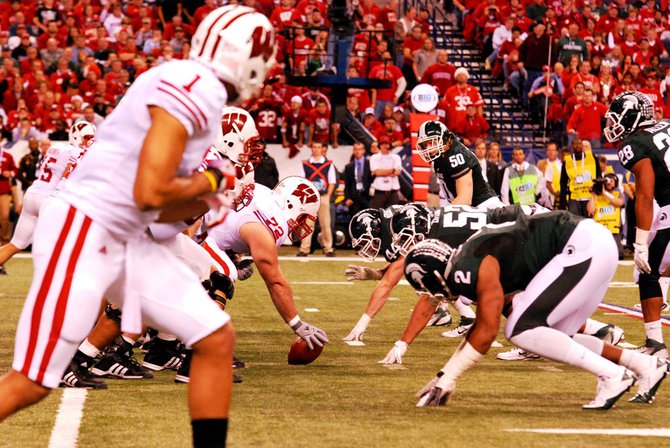 Wisconsin and Michigan State meet in the inaugural Big Ten Championship game at Lucas Oil Stadium December 3, 2011. The Badgers won 42-39. Photos by Sean Patrick Duross.