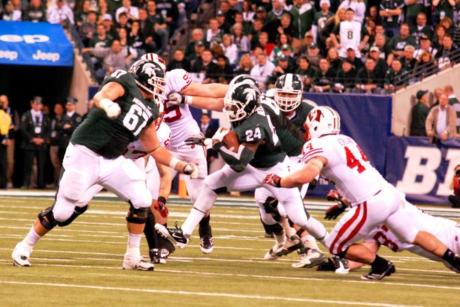 Wisconsin and Michigan State meet in the inaugural Big Ten Championship game at Lucas Oil Stadium December 3, 2011. The Badgers won 42-39. Photos by Sean Patrick Duross.