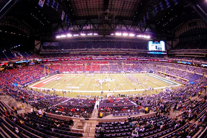 Wisconsin and Michigan State meet in the inaugural Big Ten Championship game at Lucas Oil Stadium December 3, 2011. The Badgers won 42-39. Photos by Sean Patrick Duross.