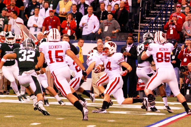 Wisconsin and Michigan State meet in the inaugural Big Ten Championship game at Lucas Oil Stadium December 3, 2011. The Badgers won 42-39. Photos by Sean Patrick Duross.