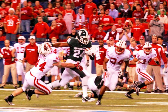 Wisconsin and Michigan State meet in the inaugural Big Ten Championship game at Lucas Oil Stadium December 3, 2011. The Badgers won 42-39. Photos by Sean Patrick Duross.
