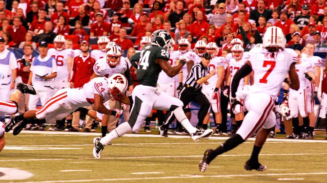 Wisconsin and Michigan State meet in the inaugural Big Ten Championship game at Lucas Oil Stadium December 3, 2011. The Badgers won 42-39. Photos by Sean Patrick Duross.