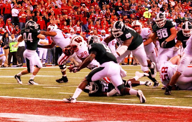 Wisconsin and Michigan State meet in the inaugural Big Ten Championship game at Lucas Oil Stadium December 3, 2011. The Badgers won 42-39. Photos by Sean Patrick Duross.
