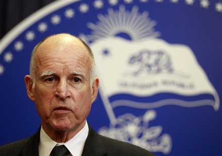 California Governor Jerry Brown speaks after vetoing the budget passed the day before by state legislators in Los Angeles California Governor Jerry Brown speaks after vetoing the budget passed the day before by state legislators in Los Angeles