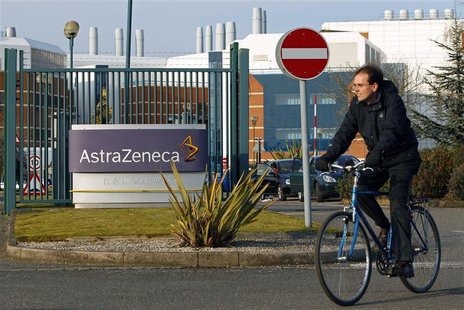 A worker leaves the AstraZeneca research facility in Loughborough A worker leaves the AstraZeneca research facility in Loughborough