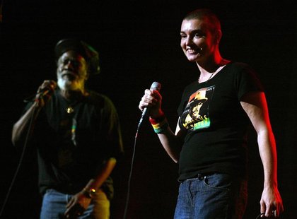 Sinead O Connor performs with Burning Spear at Jammy Awards in New York. Sinead O Connor performs with Burning Spear at Jammy Awards in New York.
