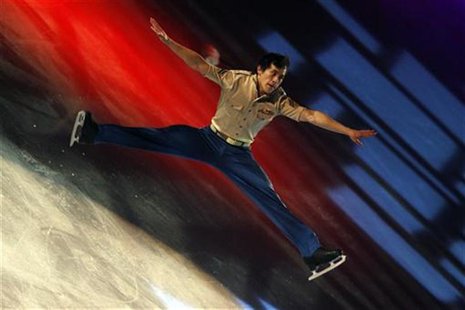 Chan of Canada perform during the gala exhibition in the Bompard Trophy event at Bercy in Paris Chan of Canada perform during the gala exhibition in the Bompard Trophy event at Bercy in Paris