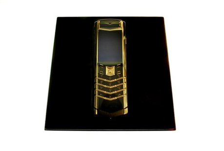 A Vertu Signature mobile phone costing over 9,500 euros is displayed in Helsinki A Vertu Signature mobile phone costing over 9,500 euros is displayed in Helsinki