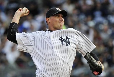 New York Yankees starting pitcher Garcia pitches to the Detroit Tigers in Game 2 of their MLB American League Division Series baseball playo New York Yankees starting pitcher Garcia pitches to the Detroit Tigers in Game 2 of their MLB American League Division Series baseball playo