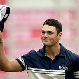 Martin Kaymer of Germany waves to the crowd on the 18th green in Shanghai Martin Kaymer of Germany waves to the crowd on the 18th green in Shanghai