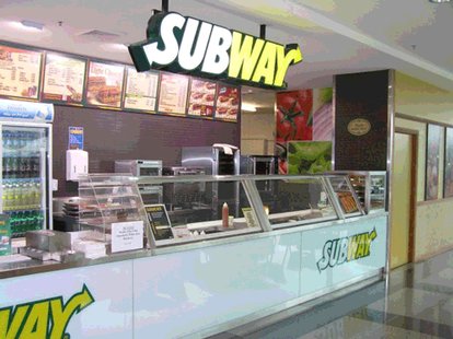 A stock image shows a Subway restaurant similar to the restaurant where a KVCC police officer left his weapon. A stock image shows a Subway restaurant similar to the restaurant where a KVCC police officer left his weapon.