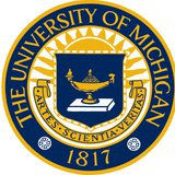 The University of Michigan logo is shown in a stock image. The University of Michigan logo is shown in a stock image.