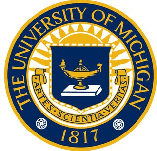 The University of Michigan logo is shown in a stock image. The University of Michigan logo is shown in a stock image.
