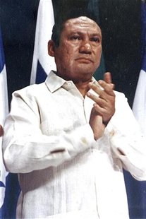 File photo og Panamanian strongman Manuel Antonio Noriega taking part in a news conference in Panama City File photo og Panamanian strongman Manuel Antonio Noriega taking part in a news conference in Panama City