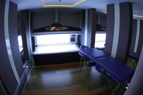 A view of a tanning bed at a spa facility at Mistral Hotel in Gniewino A view of a tanning bed at a spa facility at Mistral Hotel in Gniewino