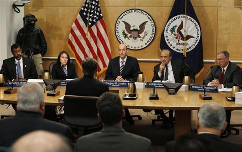 NRC's Jaczko is joined by Magwood, Svinicki, Apostolakis and Ostendorff at a meeting to discuss Japan's nuclear problems at the NRC's headqu NRC's Jaczko is joined by Magwood, Svinicki, Apostolakis and Ostendorff at a meeting to discuss Japan's nuclear problems at the NRC's headqu