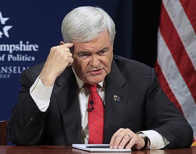Republican presidential candidate Gingrich participates in debate at St. Anselm College in Manchester Republican presidential candidate Gingrich participates in debate at St. Anselm College in Manchester