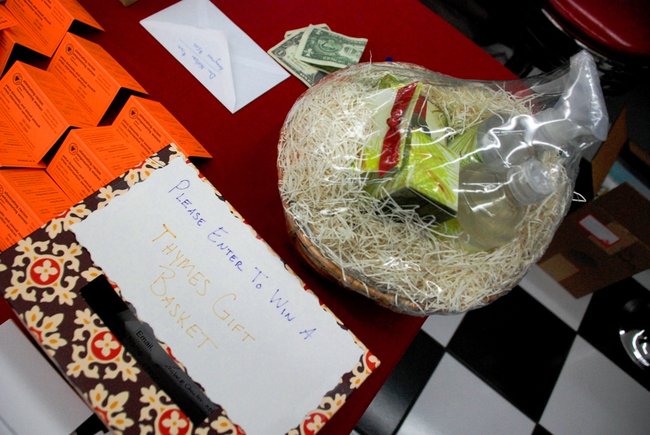 Lori Moore brings the Potluck Pals to Westlake Drug on Portage Rd to raise funds for the YWCA Domestic Abuse Shelter - and raise funds they did - $2165! 12/14/11