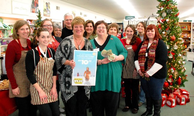 Lori Moore brings the Potluck Pals to Westlake Drug on Portage Rd to raise funds for the YWCA Domestic Abuse Shelter - and raise funds they did - $2165! 12/14/11