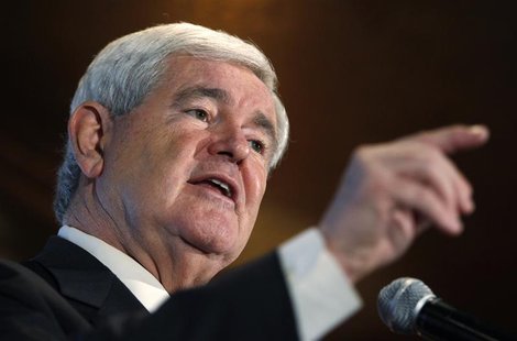 Republican presidential candidate and former U.S. House Speaker Newt Gingrich speaks at a meet and greet at the Willow Ridge Golf Course in Republican presidential candidate and former U.S. House Speaker Newt Gingrich speaks at a meet and greet at the Willow Ridge Golf Course in