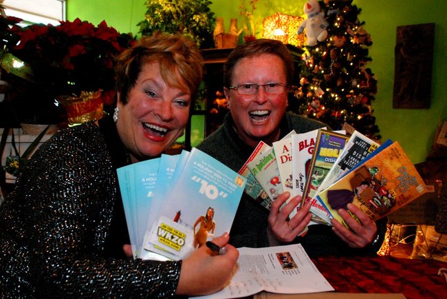 Lori Moore and the Potluck Pals set up camp at Seiverts Floral to rally support for the Kalamazoo Holiday Food Drive - 12/15/11.  The Pals chipped in to the tune of $1438!