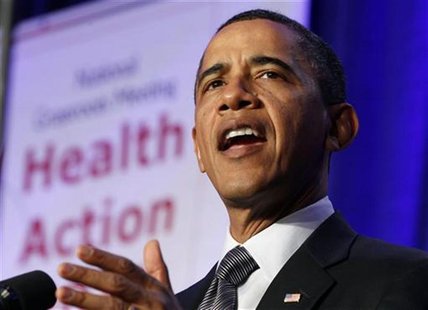 President Barack Obama speaks to the Families USA's 16th annual Health Action Conference at the Hyatt Regency Washington on Capitol Hill in 