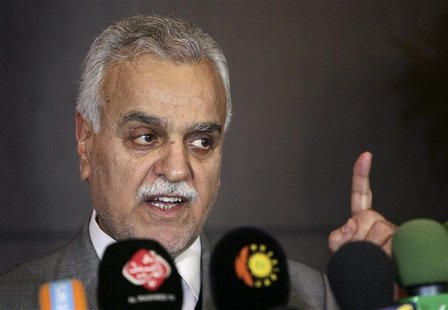 Iraq's Vice President Tareq al-Hashemi speaks at a news conference in in Arbil Iraq's Vice President Tareq al-Hashemi speaks at a news conference in in Arbil
