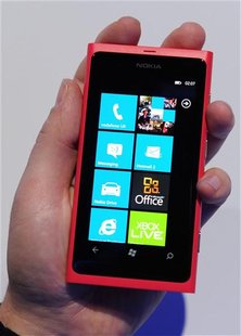 The new Nokia smart phone Lumia 800 is displayed at Nokia world in London The new Nokia smart phone Lumia 800 is displayed at Nokia world in London