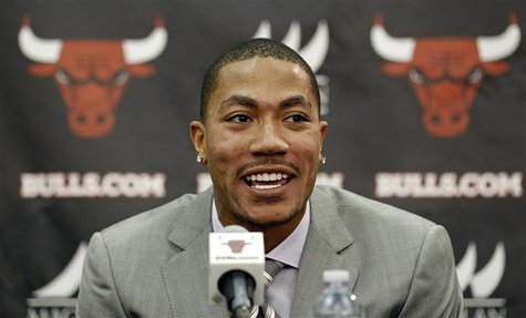 Chicago Bulls Derrick Rose attends news conference in Chicago Chicago Bulls Derrick Rose attends news conference in Chicago