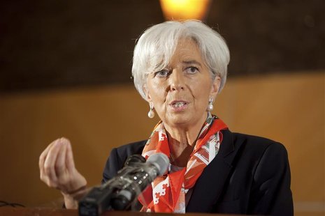 International Monetary Fund's Managing Director Christine Lagarde addresses a roundtable discussion in Lagos International Monetary Fund's Managing Director Christine Lagarde addresses a roundtable discussion in Lagos