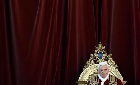 Pope Benedict XVI attends as he delivers Urbi et Orbi Christmas Day message from the central balcony of Saint Peter's Square at the Vatican Pope Benedict XVI attends as he delivers Urbi et Orbi Christmas Day message from the central balcony of Saint Peter's Square at the Vatican
