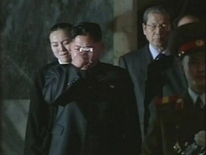North Korea's new leader Kim Jong-un cries as his father, North Korea's late leader Kim Jong-il, lies in state in this still image taken fro North Korea's new leader Kim Jong-un cries as his father, North Korea's late leader Kim Jong-il, lies in state in this still image taken fro