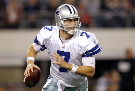 Cowboys quarterback McGee scrambles from the pocket against the Eagles in Arlington, Texas Cowboys quarterback McGee scrambles from the pocket against the Eagles in Arlington, Texas