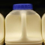 Milk containers are seen in a shop in Basildon, southeast England Milk containers are seen in a shop in Basildon, southeast England